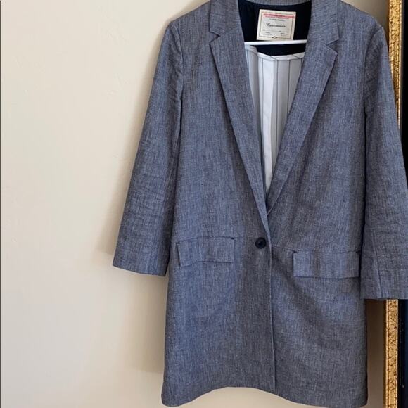 Anthropologie Cartonnier long single button oversized blazer - Picture 3 of 8